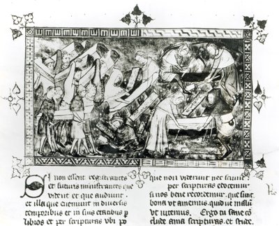13076-77 f.24v Morte Nera a Tournai, di Gilles de Muisit, dopo il 1349 da Gilles Le Muisit